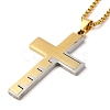 304 Stainless Steel Pendant Necklaces NJEW-H015-05GP-4