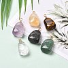 Natural Mixed Gemstone Pendants PALLOY-JF00888-2