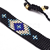 Adjustable Glass Seed Beads Braided Bead Bracelets BJEW-D442-26-2