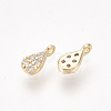 Brass Micro Pave Cubic Zirconia Charms KK-S350-298-2