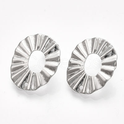 Non-Tarnish 304 Stainless Steel Stud Earring Findings STAS-S079-46B-1