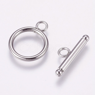 Tarnish Resistant 304 Stainless Steel Toggle Clasps STAS-E144-073P-1