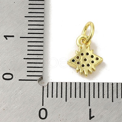 Brass Micro Pave Cubic Zirconia Charms KK-M283-19D-02-1