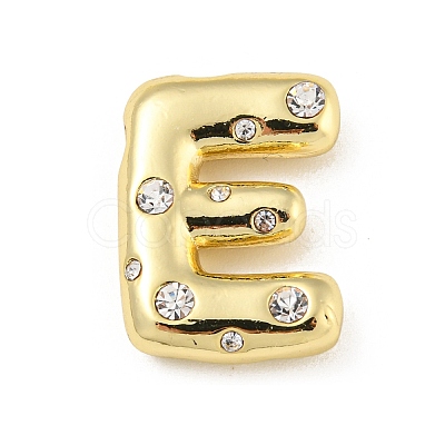 Brass Micro Pave Clear Cubic Zirconia Pendants KK-E093-04G-E-1