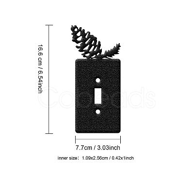 Iron Light Switch Decorations AJEW-WH0197-005-1