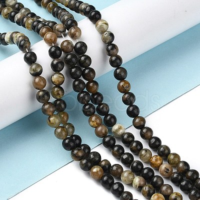 Natural Chiastolite Beads Strands G-G103-A01-01-1