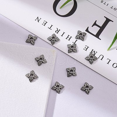 Tibetan Style Bead Caps X-TIBEB-Q018-B-FF-1