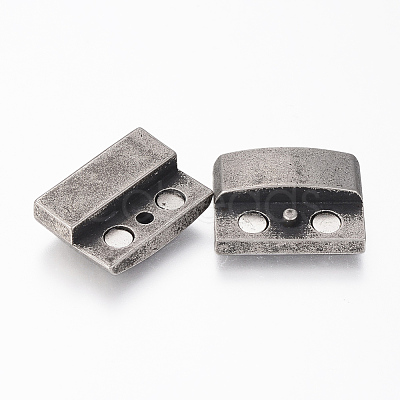 304 Stainless Steel Magnetic Clasps with Glue-in Ends STAS-F130-47AS-1