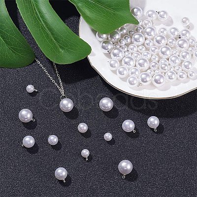 Resin Imitation Pearl Pendants RESI-PH0001-09-1