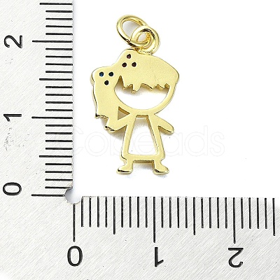 Brass Micro Pave Colorful Cubic Zirconia Pendants KK-H475-13G-03-1