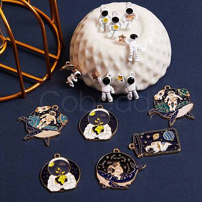 18 Pcs 9 Styles Alloy Pendants FIND-SZ0001-22-1