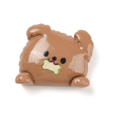 Cute Dog Eat Bone Opaque Resin Decoden Cabochons CRES-Q220-04A-02-1