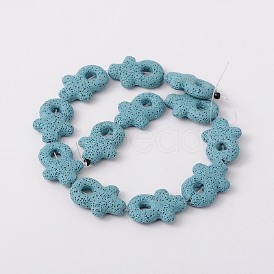 Synthetic Lava Rock Bead Strands G-N0094-14-1