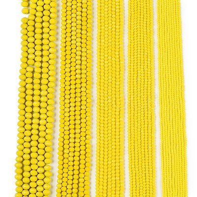 Opaque Solid Color Imitation Jade Glass Beads Strands EGLA-A044-P8mm-D04-1