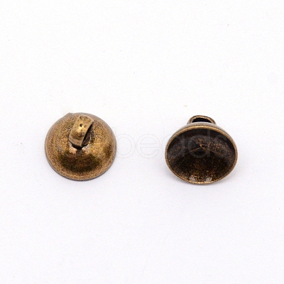 Brass Bead Cap Pendant Bails KK-TAC0006-01AB-1