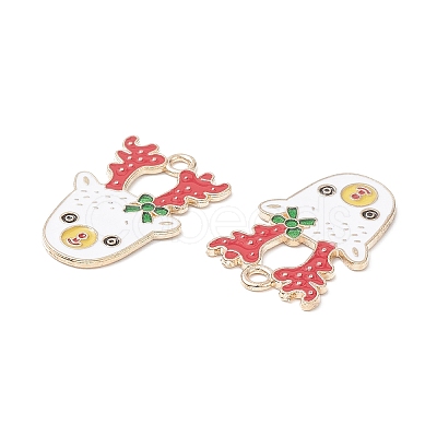 Christmas Alloy Enamel Pendants ENAM-O053-01KCG-02-1