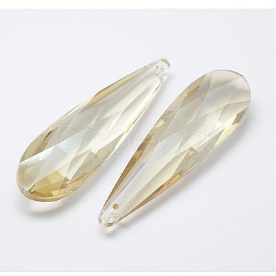 Faceted Teardrop Glass Pendants GLAA-O008-E03-1