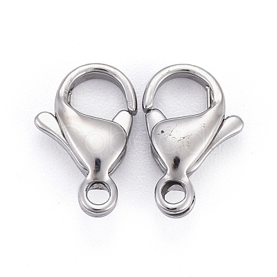 304 Stainless Steel Lobster Claw Clasps X-STAS-AB11-1