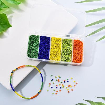 6000Pcs 5 Colors Glass Seed Beads SEED-YW0001-15B-1