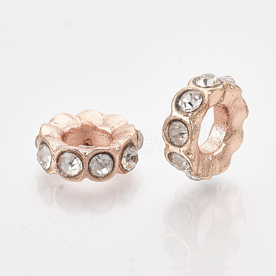 Rose Gold Plated Alloy European Beads MPDL-S067-25-1