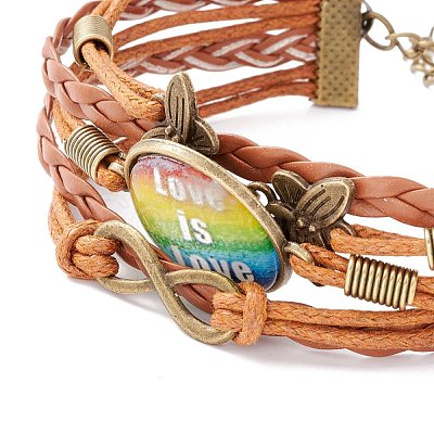 Rainbow Pride Bracelet BJEW-F426-01F-1