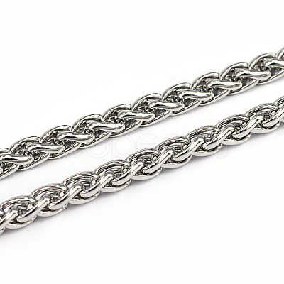 Tarnish Resistant 304 Stainless Steel Wheat Chains CHS-L001-30-6mm-1