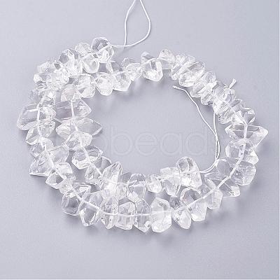 Natural Quartz Crystal Beads Strands G-F336-01-1