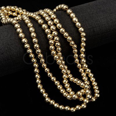 Electroplate Non-magnetic Synthetic Hematite Bead Strands X-G-Q466-6mm-01-1