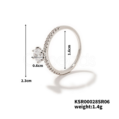 Elegant American Style Delicate Fashion Brass Ring MY4251-1-1