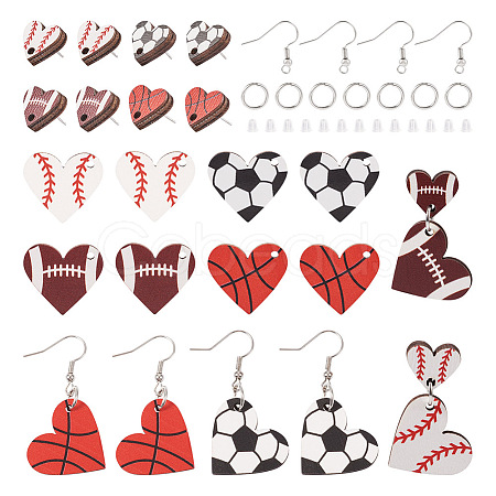 DIY Sport Theme Earring Making Kit DIY-TA0006-11-1