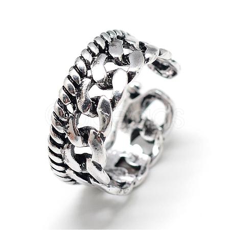 Adjustable Alloy Cuff Finger Rings RJEW-S038-025-1