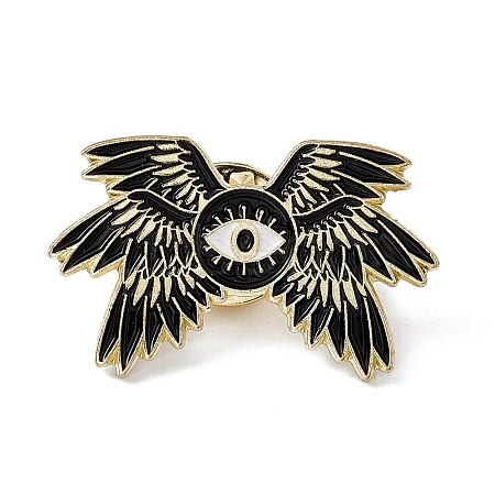 Wing with Horse Eye Enamel Pin JEWB-A005-17-1