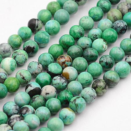 Natural Variscite Bead Strands G-P300-09-6mm-1