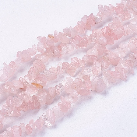 Natural Rose Quartz Stone Bead Strands X-G-R192-03-1