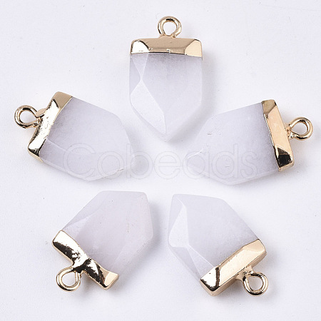 Natural White Jade Pointed Pendants X-G-N326-34M-1
