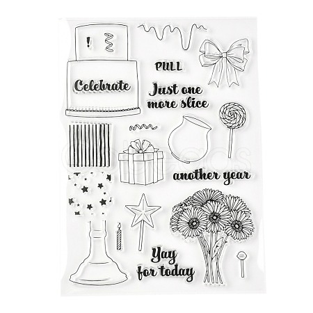 Silicone Clear Stamps DIY-A013-06-1