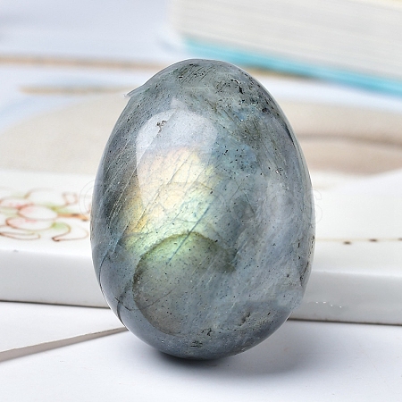 Natural Labradorite Carved Healing Egg Figurines PW-WG29511-05-1