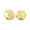 Rack Plating Alloy Beads,  Irregular Oval, Light Gold, 12x12x4mm, Hole: 1.2mm