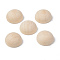 Unfinished Natural Wood Cabochons, Undyed, Half Round/Dome, Old Lace, 12x6mm