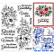 Custom Summer Theme PVC Plastic Clear Stamps, for DIY Scrapbooking, Photo Album Decorative, Cards Making, Flower, 160x110mm