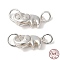 925 Sterling Silver Lobster Claw Clasps with Jump Rings, Elephant with 925 Stamp, Silver, 7x14x4.5mm