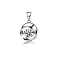 Elegant 925 Sterling Silver Cubic Zirconia Rose Flower Pendant Necklaces, Silver, 