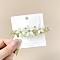 Flower Alloy & Resin Hair Barrettes, Hair Accessories for Women & Girls, Honeydew, 82x25mm