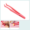 Plastic Tweezers, for DIY Craft, Scrapbooking, Tomato, 12cm