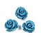 Synthetic Coral Carved Beads, Dyed, Flower, Cornflower Blue, 10x8.5mm, Hole: 1.3mm