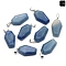 Natural Blue Aventurine Pendants, Halloween Coffin Charms, 30x19mm