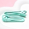 Iron Alligator Hair Clips, Oval, Hair Accessories for Women Girls, Aquamarine, 60x18mm