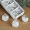 Glass Pendants, for Party Decoration, Round, White, 40mm, 6pcs/set