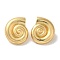 Rack Plating Brass Stud Earrings, Cadmium Free & Lead Free, Long-Lasting Plated, Conch, Real 18K Gold Plated, 23.5x20.5mm