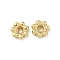 Rack Plating Zinc Alloy Spacer Beads, Long-Lasting Plated, Flower, Real 14K Gold Plated, 4x1.5mm, Hole: 1.2mm